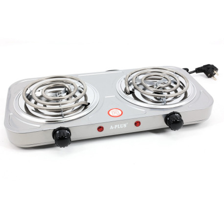 Электроплита A-Plus 2103 G GREY настольная 2 конфорки, спиральная, 2000 Вт