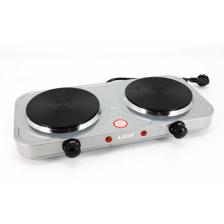 Электроплита A-Plus 2104 G GREY настольная 2 конфорки, дисковая, 2000 Вт